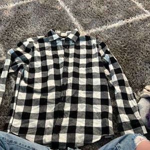 black and white flannel